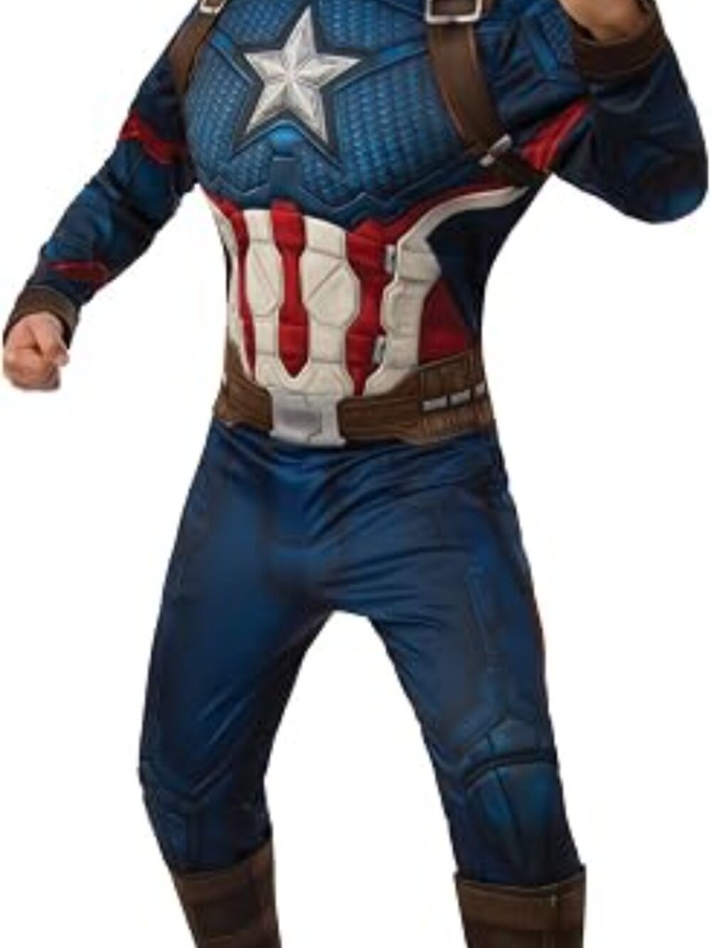 Marvel Captain America Men’s XL Rubie's Halloween Costume Suit Shield Adult